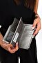 Women's Grey Lacos Zippered and Flap Wallet - 7