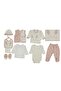 Gaye Bebe 100% Cotton Eared Rabbit Embroidered 10 Piece Hospital Release Bodysuit Set - 2