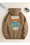 Unisex Dangerous Situation Printed Oversized Winter 3 Thread 100% Cotton K Hooded Sweatshirt Hoodie