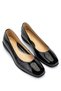 Women's Genuine Leather Black Patent Leather Ballet Shoes - 2