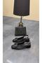 Diva Black Satin - Women's Casual Shoes with Stone Detail - 6
