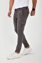 Men's Elastic Waist Cargo Pocket Dark Gray Trousers - 3