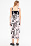 Women's Dusty Pink Patterned Gardener Overalls Arm-24Y001106 - 5