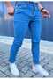 Men's Blue Slim Fit Lycra Jeans