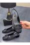 Diva Black Satin - Women's Casual Shoes with Stone Detail - 4