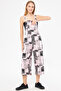 Women's Dusty Pink Patterned Gardener Overalls Arm-24Y001106 - 4