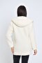 Women's Black Lined Welsoft Fleece Fabric Hooded Windproof Coat - 8
