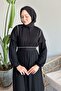 Black Ferace with Sleeve Fold Detail - 4