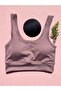Women's 2 Pieces Corded Fabric Thick Strap Blouse with Removable Pads - Half Tank Top (GREEN-DAMSON) - 3