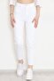 Penolope Women's Women's Gasket Mom Jeans Pants Jean White