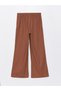 Lcwaikiki Classic Elastic Waist Straight Linen Blend Women's Trousers (S4) - 7