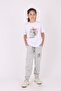 Cute Cat T-Shirt & Track Pants Girl Set - 3