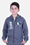 Zipper Closure Regular Boys' Tracksuit Set with Print Detail - 5