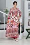 Young Girls' Cotton Viscose Fabric Patterned Long Hijab Dress - 5