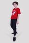 Ataturk Signature Printed Unisex Children's Short Sleeve Red-White Bottom-Top Set - 4
