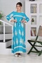 Young Girls' Cotton Viscose Fabric Patterned Long Hijab Dress - 4