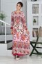 Patterned Viscose Fabric Girl's Long Dress - 4