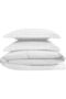 Luxury Hotel Series Single Fitted Sheet Striped Cotton Satin Duvet Cover Set White Color