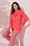 Pomegranate Flower Printed Cotton Knitted Pajama Set 24240151
