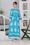 Girl's 100% Cotton Long Hijab Dress - 6