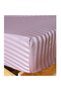 Youth and Children Series Single 120x200 Striped Satin Duvet Cover Set with Elastic Sheets All Colors - 2