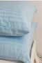 5 Star Luxury Hotel Type Oversize Striped Cotton Satin Duvet Cover Set 180X200 Elastic Sheet Blue - 3