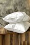 Double Striped Satin Hotel Duvet Cover Set Duvet Cover + 2 Pillowcases (No Sheets) With Bag - 3