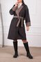 Women's Mink Waist Belted Two-Color Long Cashmere Coat ARM-24K001015 - 3