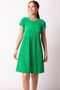 Women's Green Backless, Elastic Detailed, Short Sleeve Dress Arm-23y001001 - 2
