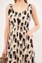 Women's Beige Tidekatria Dress with Elastic Waist and Straps and Pockets Linen Look Midi Size ARM-24Y001035 - 2