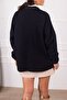 Women's Navy Blue Pocketed Oversize Stash Jacket ARM-24K001033 - 4