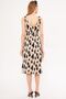 Women's Beige Tidekatria Dress with Elastic Waist and Straps and Pockets Linen Look Midi Size ARM-24Y001035 - 4