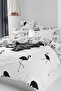 100% Natural Cotton Double Duvet Cover Set Hope Black