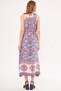 Women's Pink Ikositessera Dress Halter Neck Belted Waist Long ARM-24Y001047 - 4