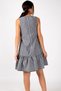 Women's Smoked Sleeveless Skirt Frilly Striped Dress ARM-19Y001101 - 4
