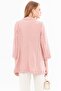 Dried Rose Linen Oversize Jacket - With Pockets, ARM-24Y001065 - 4