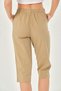 Lace-Up Oversize Long Unisex Bermuda Shorts Raw Cloth Cotton Linen Capri Shorts - 6