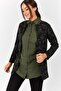 Women's Khaki Pocket Flap Patterned Jacket ARM-22Y001166