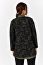 Women's Khaki Pocket Flap Patterned Jacket ARM-22Y001166 - 4