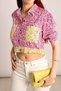 Women's Pink Sleeve Elastic Pocket Back Detailed Crop Shirt Arm-23y001006 - 2