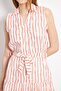 Orange Sleeveless Dress with Buttons and Belt, Collar ARM-24Y001066 - 2