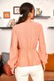 Women's Double Breasted Blouse with Crochet Sleeves and Elastic Waist ARM-21K001149 - 4