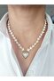 Heart Design Pearl Necklace - 4