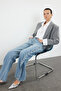 Blue More Sustainable Accessory Detail High-Waist Wide-Leg Jeans TWOAW25JE00028