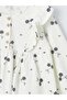 Crew Neck Long Sleeve Patterned Baby Girl Dress - 2