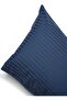 Satenev Colorful Series Striped Cotton Satin Elastic Sheet Set Indigo Navy Blue - 2