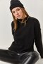 Women's Black High Collar Thessaloniki Knitted Knitwear Sweater ARM-22Y012024 - 2