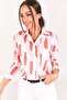 Women's Pink Brush Patterned Long Sleeve Shirt ARM-22Y001016 - 2