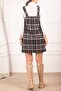 Women's Black Plaid Pattern Pocket Gilet ARM-24K001036 - 4