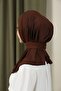 Tessetür Women's Snap-On Hijap Bonnet Ready-made Hijab Shawl Acıkahve - 3